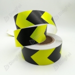 Reflective Tapes - Fluorescent Yellow Black PVC Arrow Reflective Tape